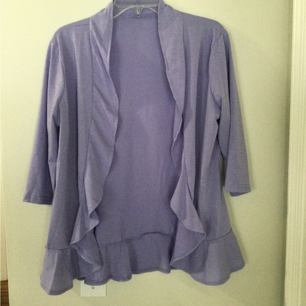 Lavender Women's Ruffle Cardigan